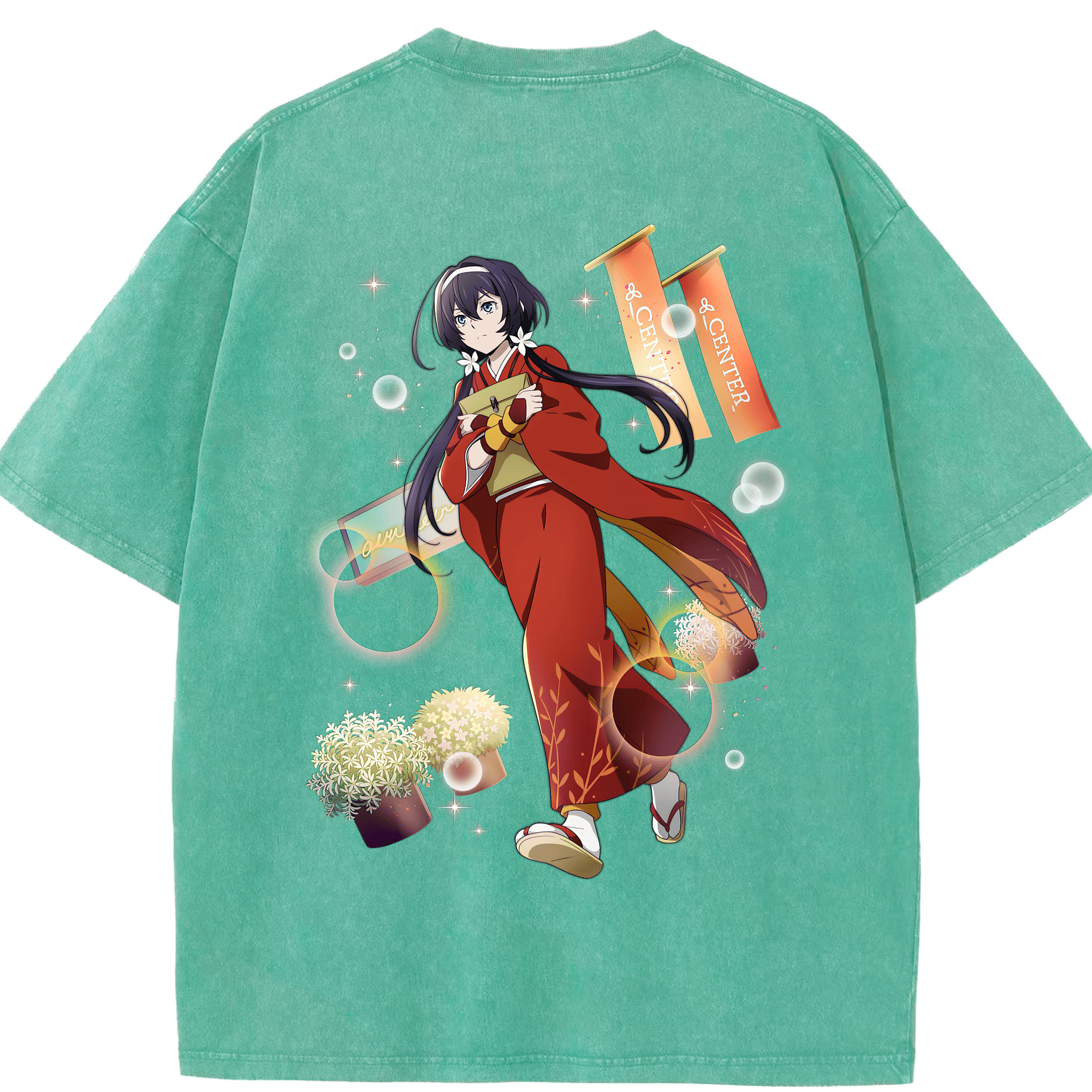 （画像用） 文豪ストレイドッグス Bungo Stray Dogs 綿100% ヴィンテージ風 半袖Tシャツ（背面プリント）